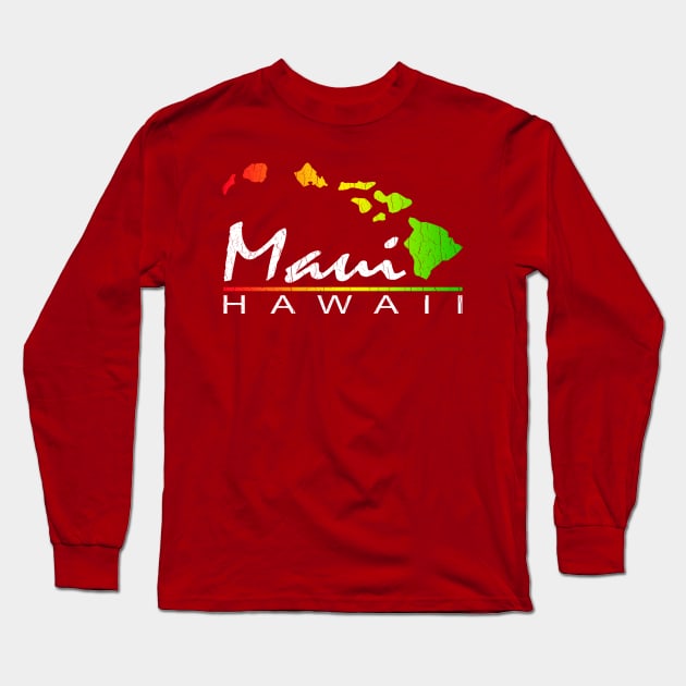 Maui - Hawaiian Islands Long Sleeve T-Shirt by robotface